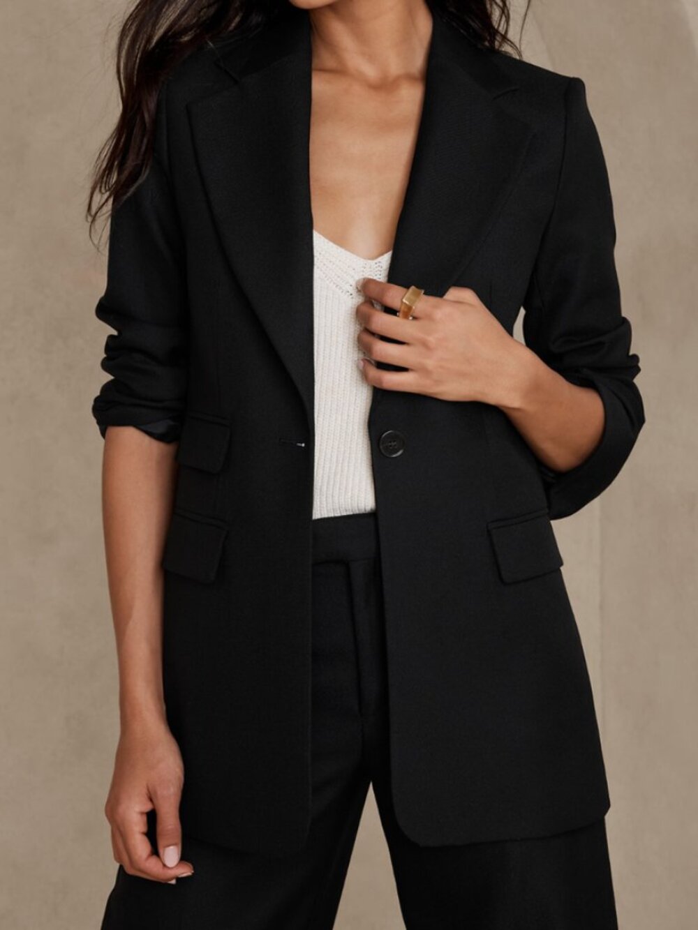 BANANA REPUBLIC Sculpted Fit Italian Wool Blazer